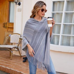 Knitted Shawl-like Cape