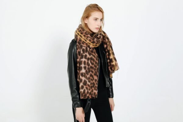 Leopard-Print Scarf