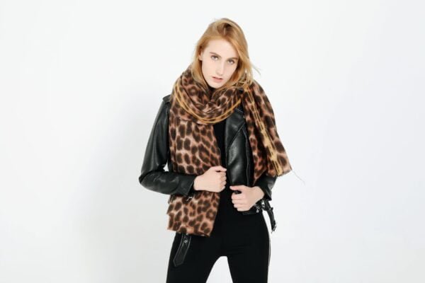 Leopard-Print Scarf